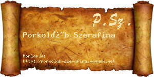 Porkoláb Szerafina névjegykártya